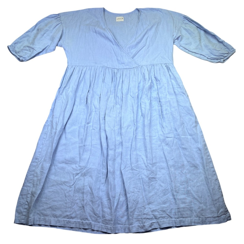 Offon Light Blue Linen Dress